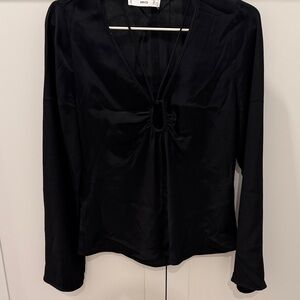 Mango Elegant Black Blouse